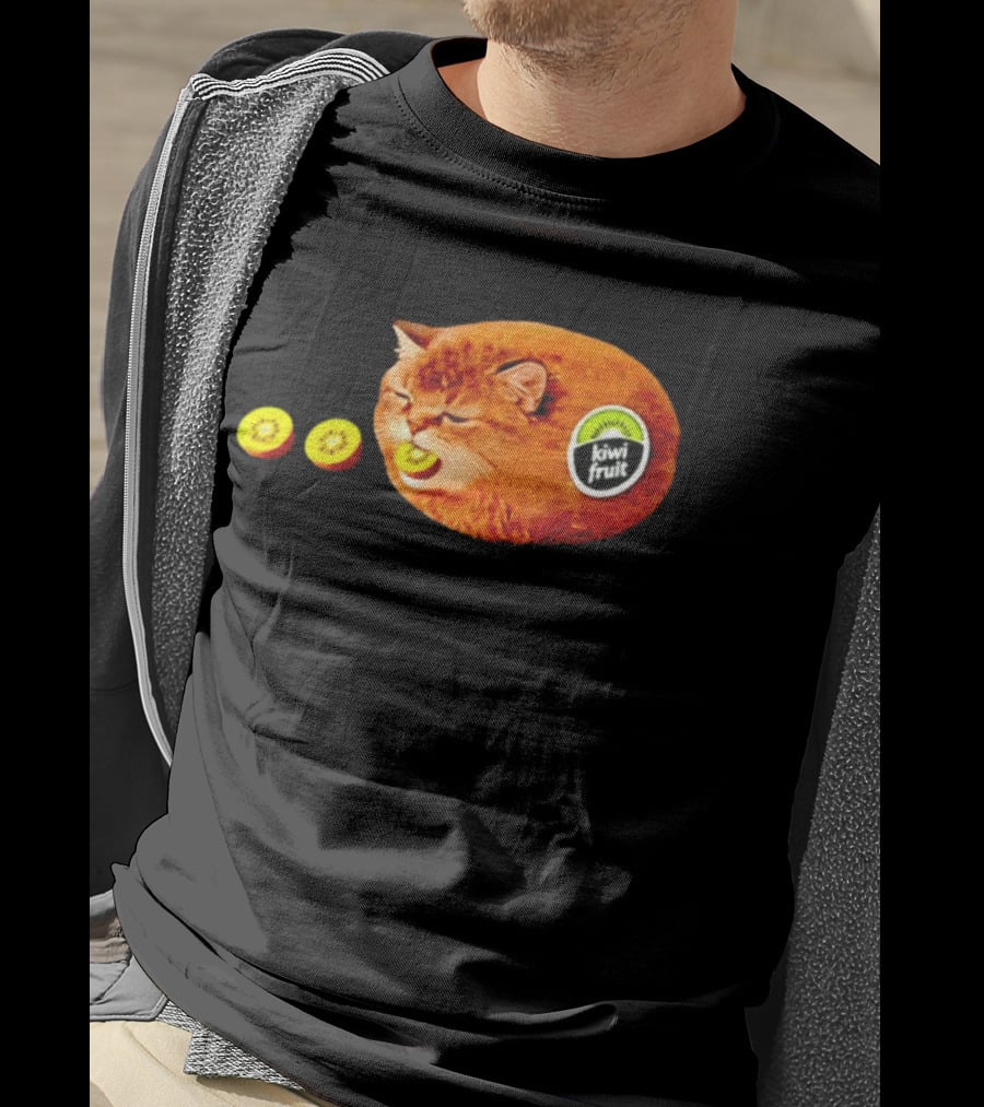 Kiwi Fruit Cat Meme Hilarious Feline Kiwi Hybrid T-Shirt