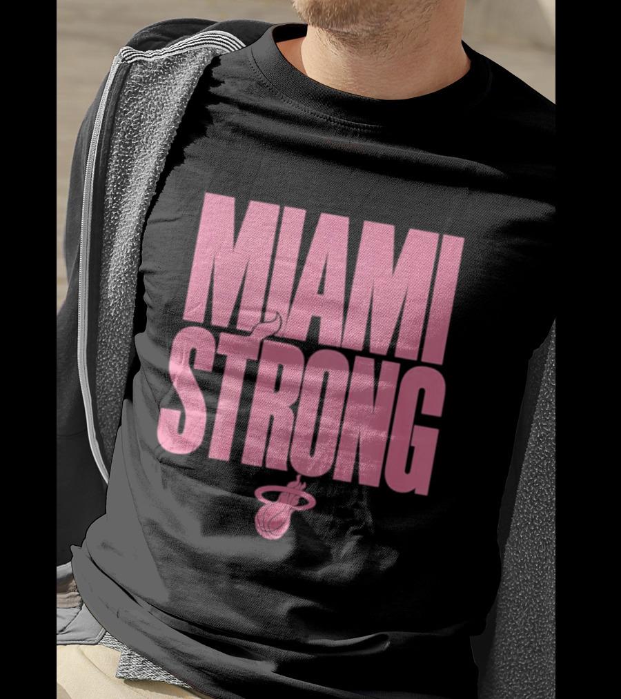 Miami Strong Heat Basketball Pink Court Culture T-Shirt