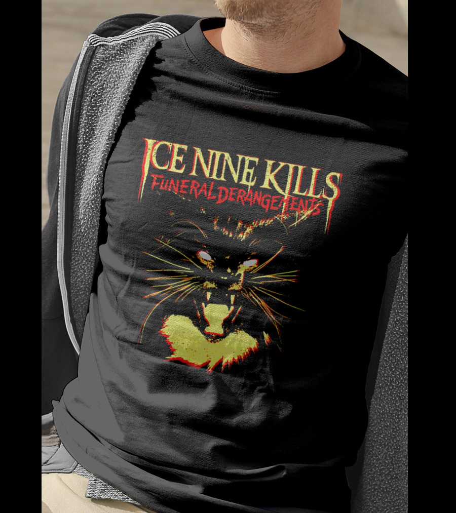Ice Nine Kills Funeral Derangements Horror Cat T-Shirt