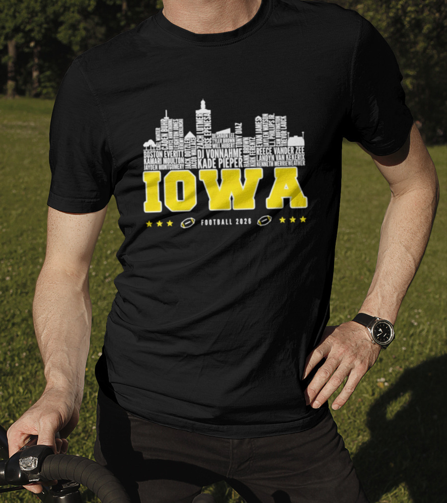 Iowa Football 2020 Skyline Stars Football T-Shirt