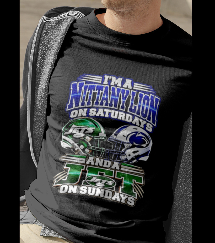 I'm A Nittany Lion On Saturdays Jets And A Jet On Sundays T-Shirt