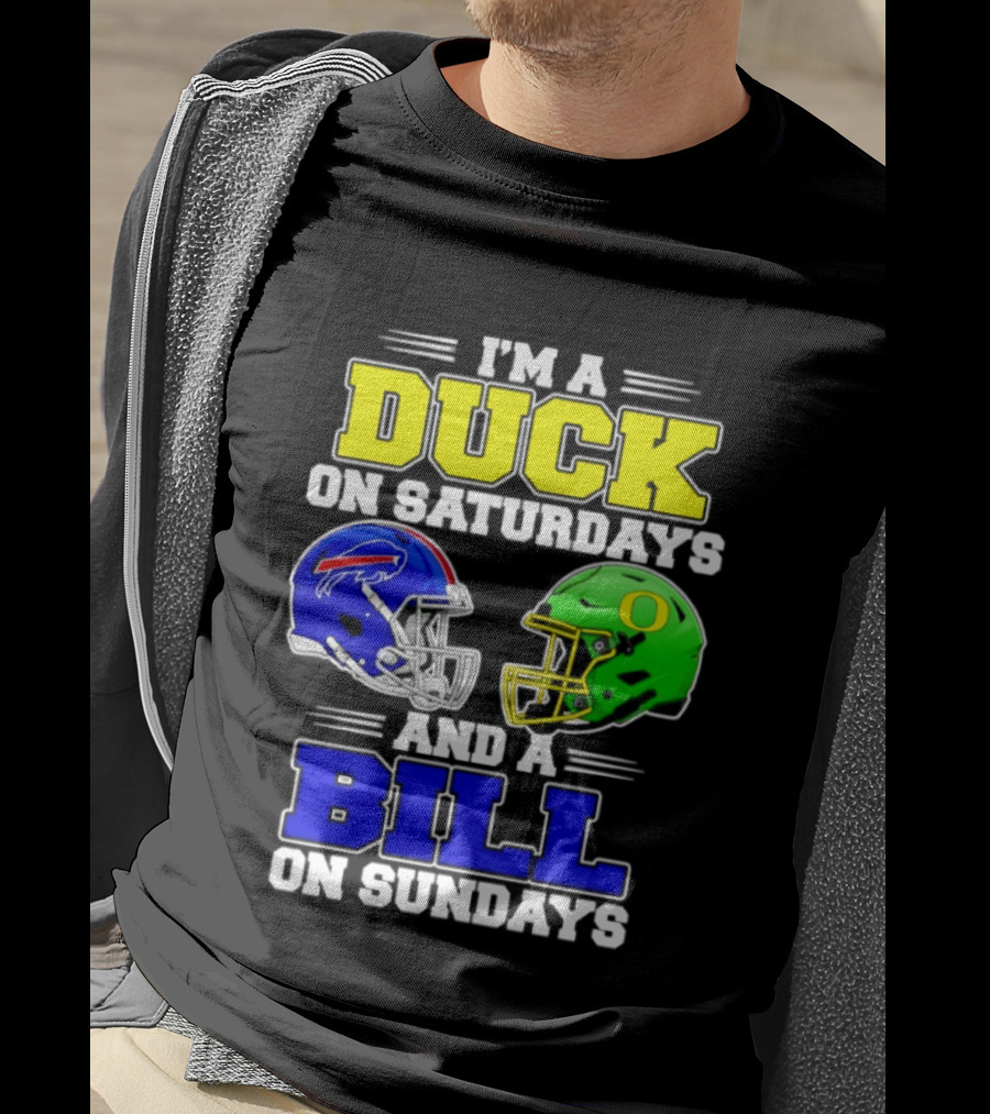 I'm A Duck On Saturdays And A Bill On Sundays Football Helmet Design 2026 T-Shirt
