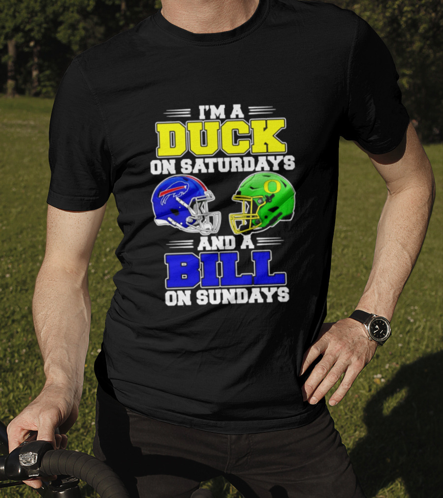 I'm A Duck On Saturdays And A Bill On Sundays Football Helmet Design 2026 T-Shirt