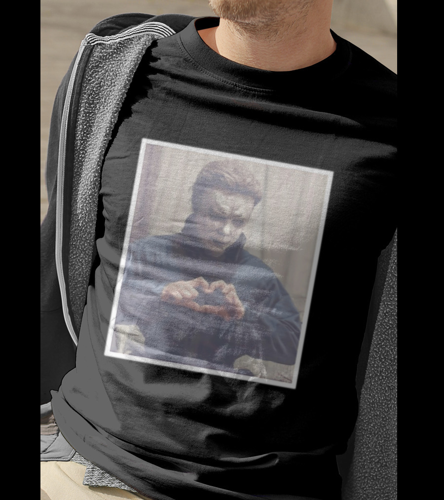 Michael Myers Heart Hands Halloween Horror Iconic Mask T-Shirt
