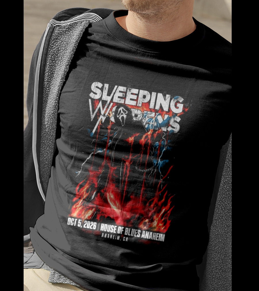 Sleeping With Sirens Oct 5 2026 House Of Blues Anaheim CA Event T-Shirt
