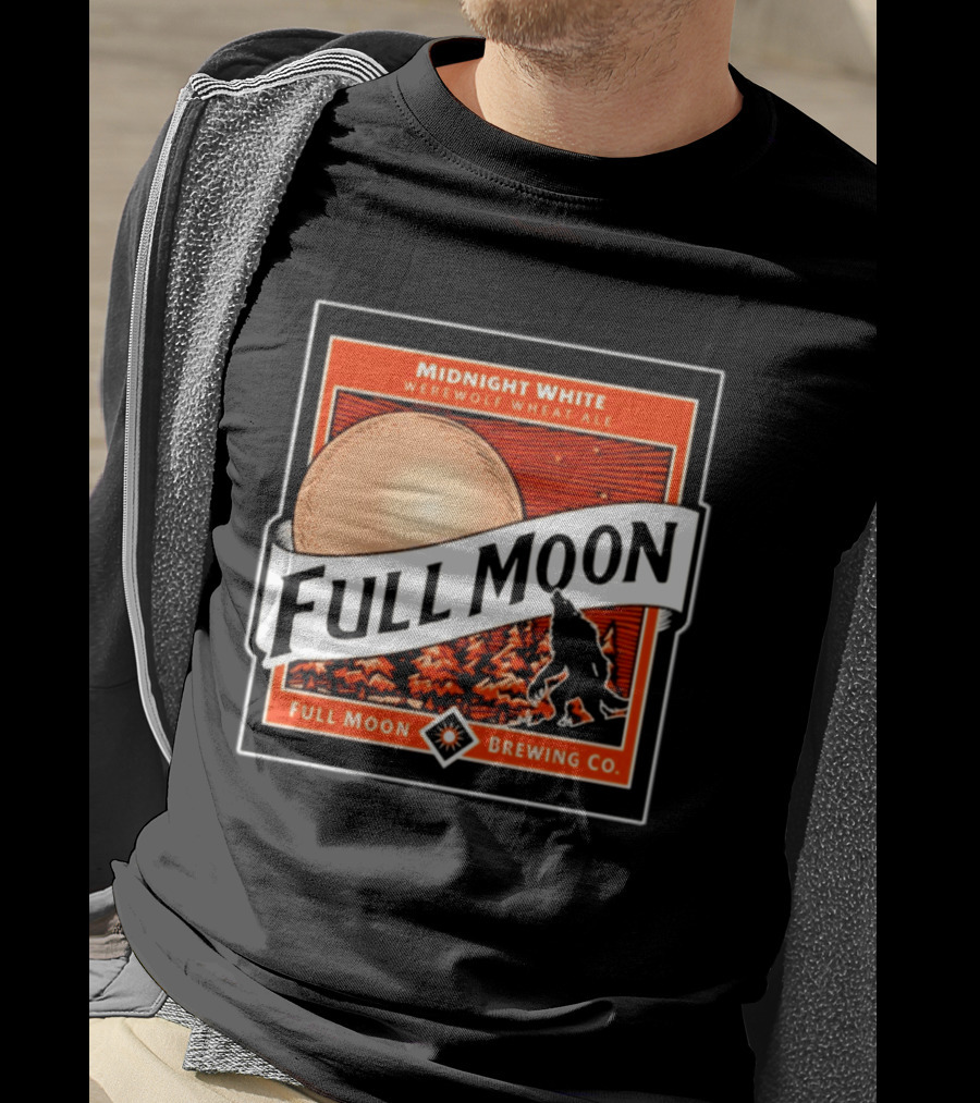 Midnight White Werewolf Wheat Ale Full Moon Brewing Co Full Moon T-Shirt