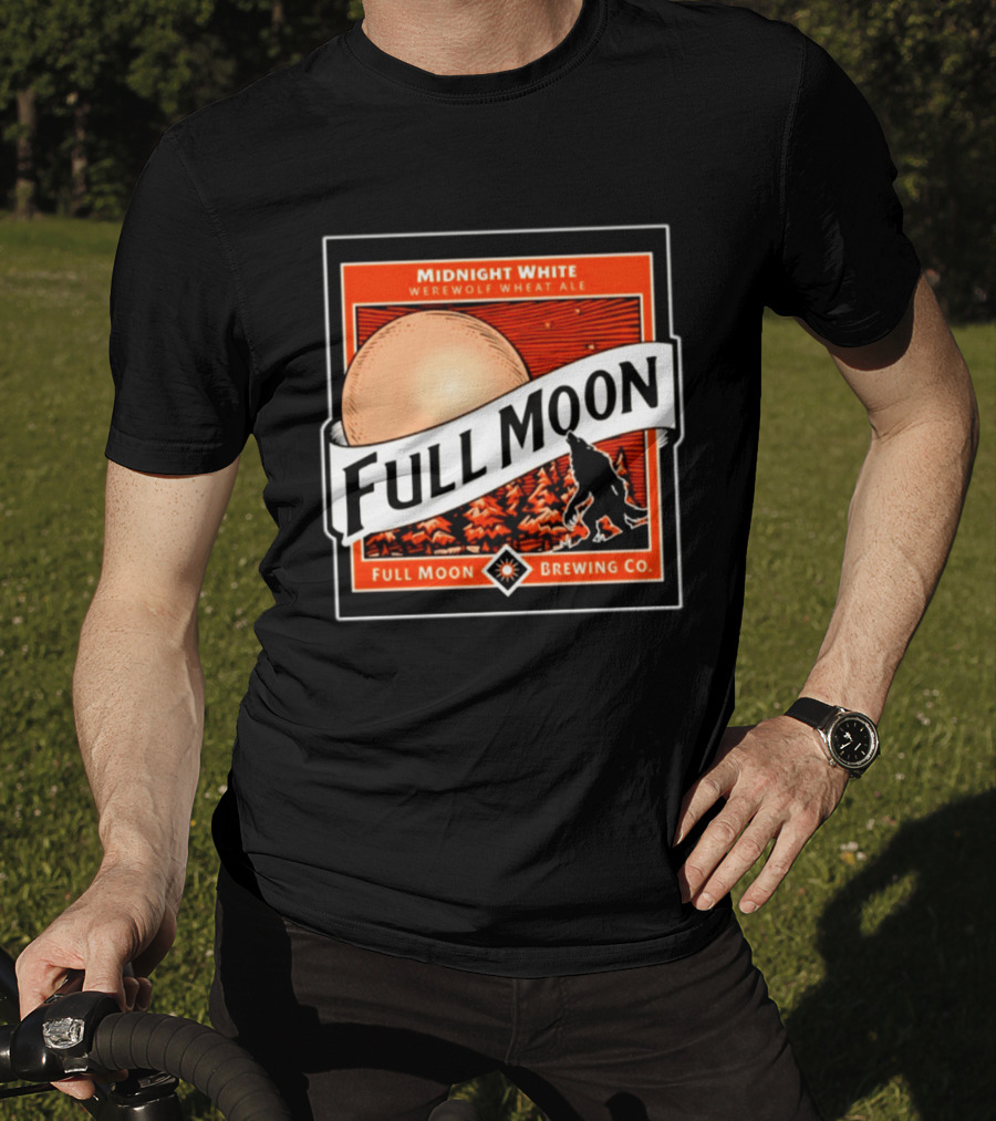 Midnight White Werewolf Wheat Ale Full Moon Brewing Co Full Moon T-Shirt