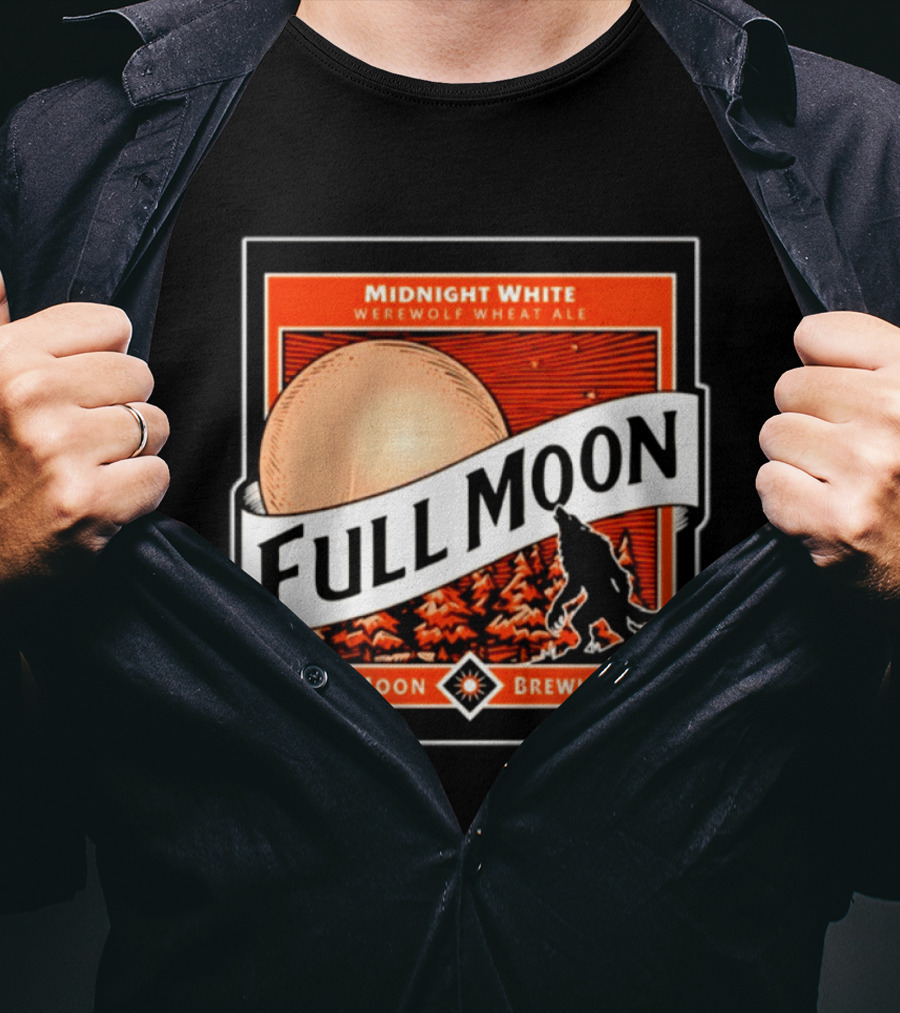 Midnight White Werewolf Wheat Ale Full Moon Brewing Co Full Moon T-Shirt