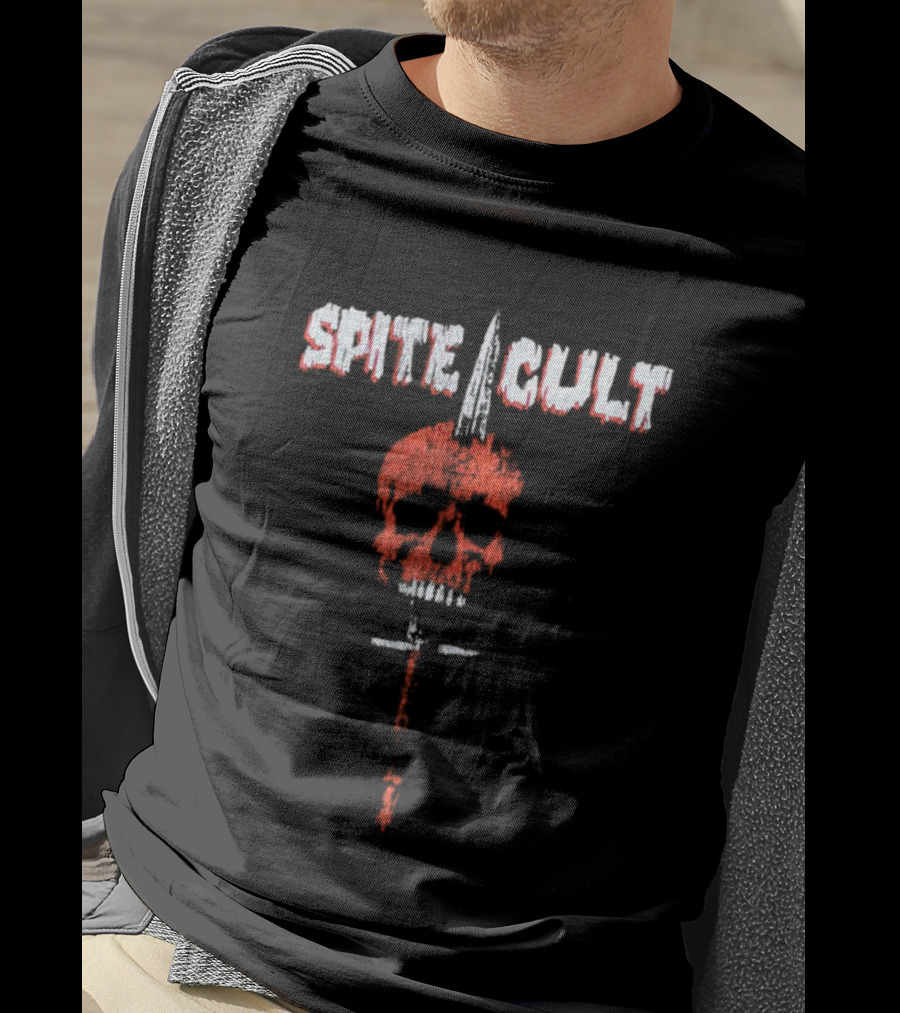 Spite Cult Skull Knife Design New World Killer Cult 2026 Tour T-Shirt