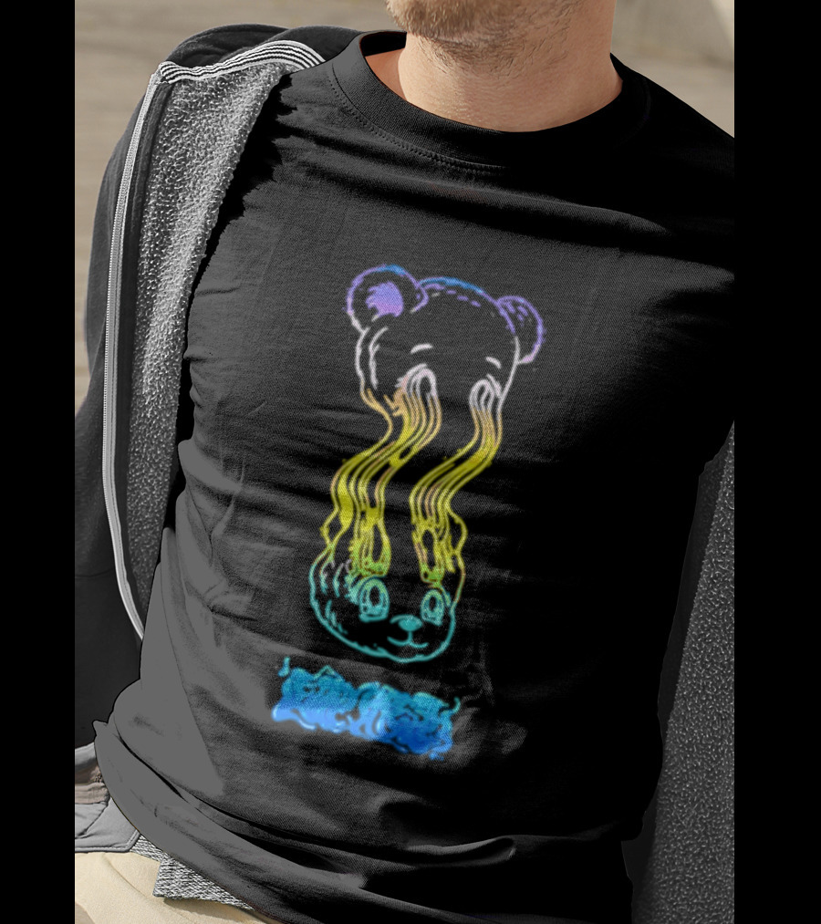 Teddy Fresh Melting Bear Illustration Multicolor T-Shirt