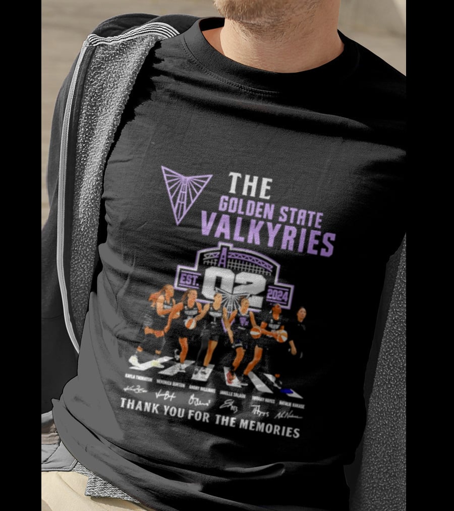 The Golden State Valkyries EST 2024 Abbey Road Thank You For The Memories Signatures T-Shirt