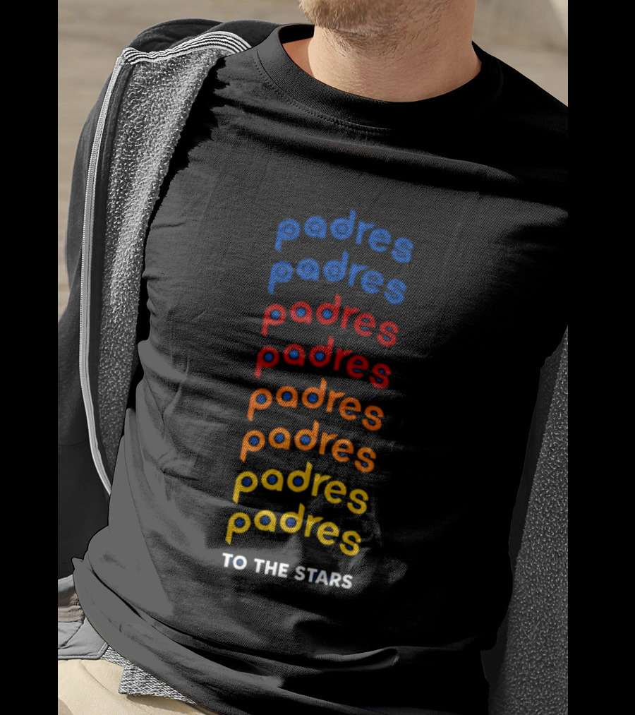 Tom DeLonge Padres To The Stars Colorful Gradient T-Shirt