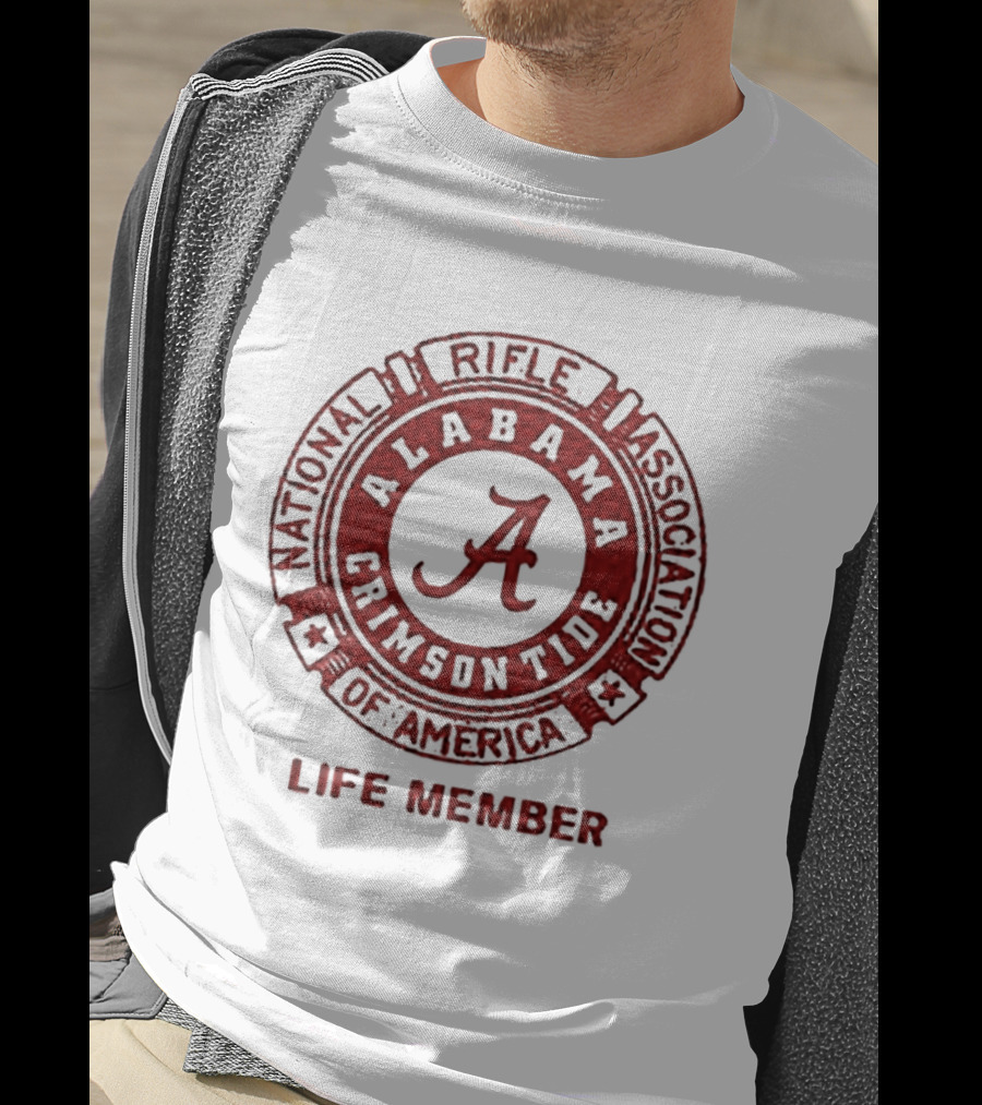 Alabama Crimson Tide National Rifle Association NRA Life Member T-Shirt