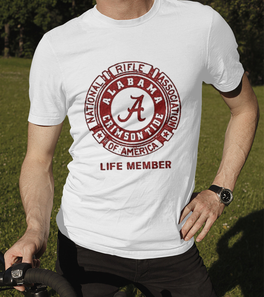 Alabama Crimson Tide National Rifle Association NRA Life Member T-Shirt