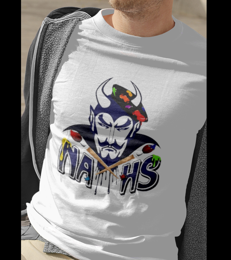 NAHS Artist Blue Devil Paintbrush Palette T-Shirt