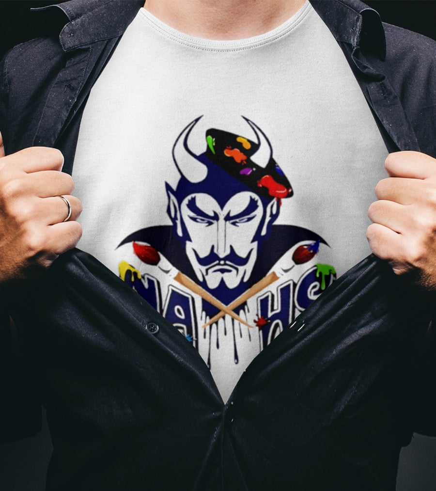 NAHS Artist Blue Devil Paintbrush Palette T-Shirt