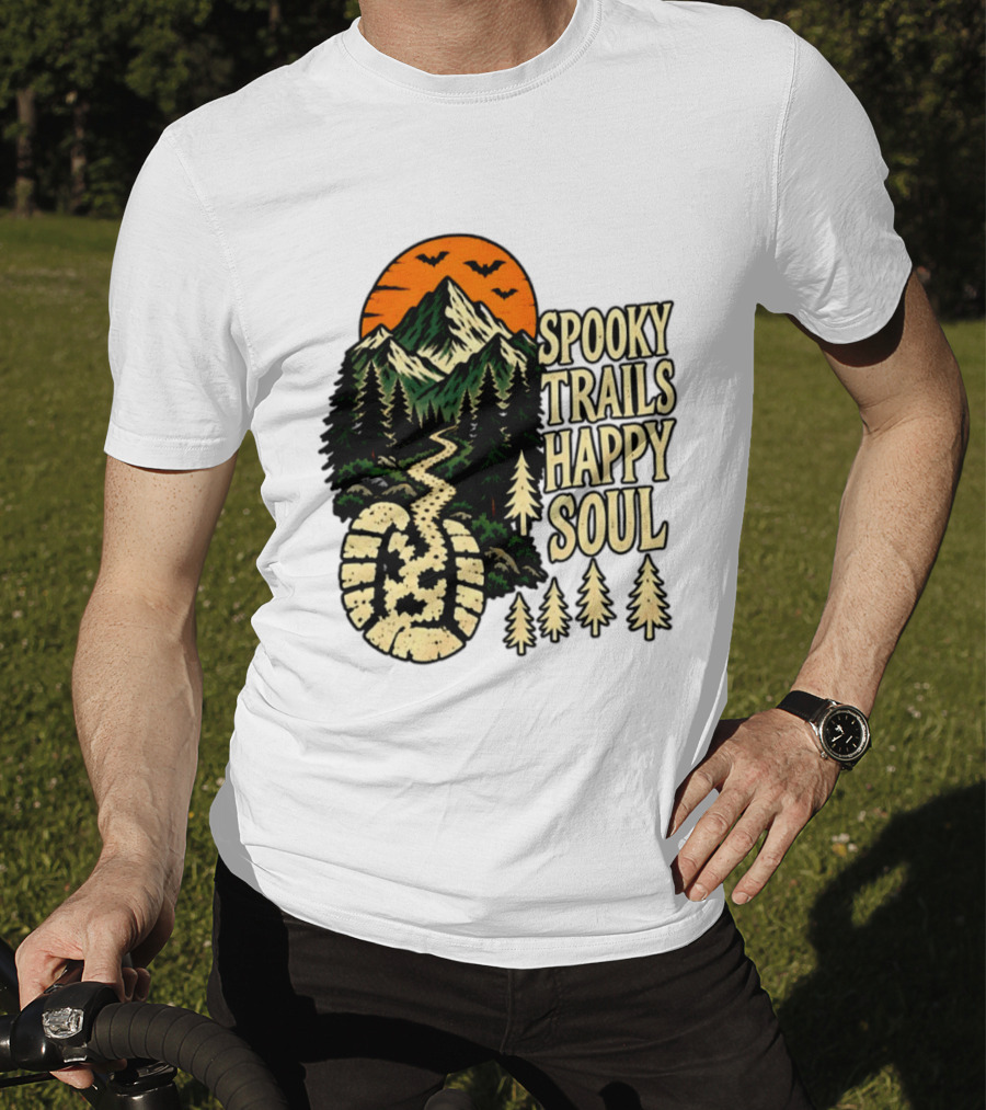 Spooky Trails Happy Soul Mountain Halloween Hiking Adventure T-Shirt