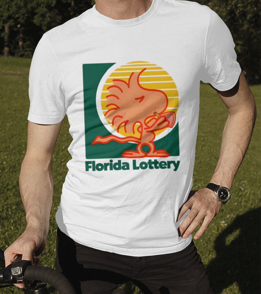 Woodstock Florida Lottery Peanuts Snoopy Sun T-Shirt