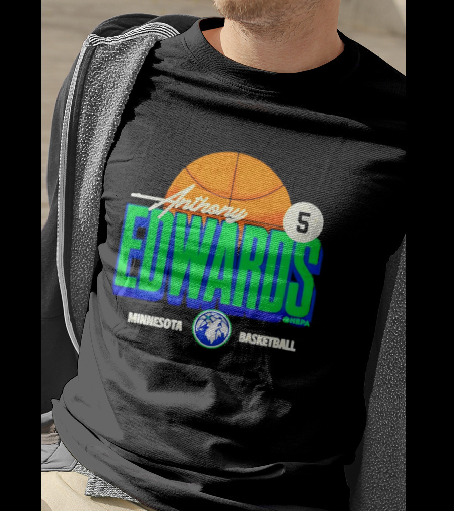 Anthony Edwards 5 Minnesota Basketball Timberwolves Player T-Shirt
