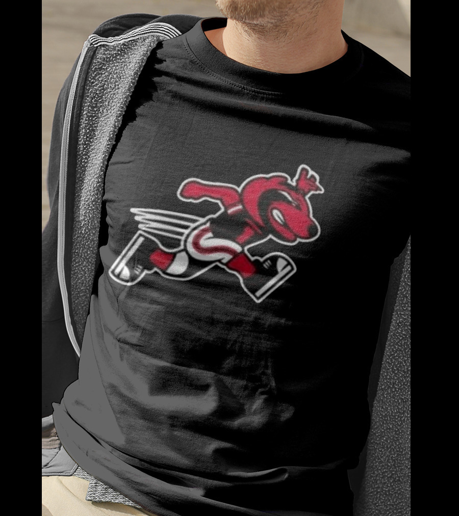 Arkansas State Red Wolves Running Mascot 2026 Black Fan Gear T-Shirt