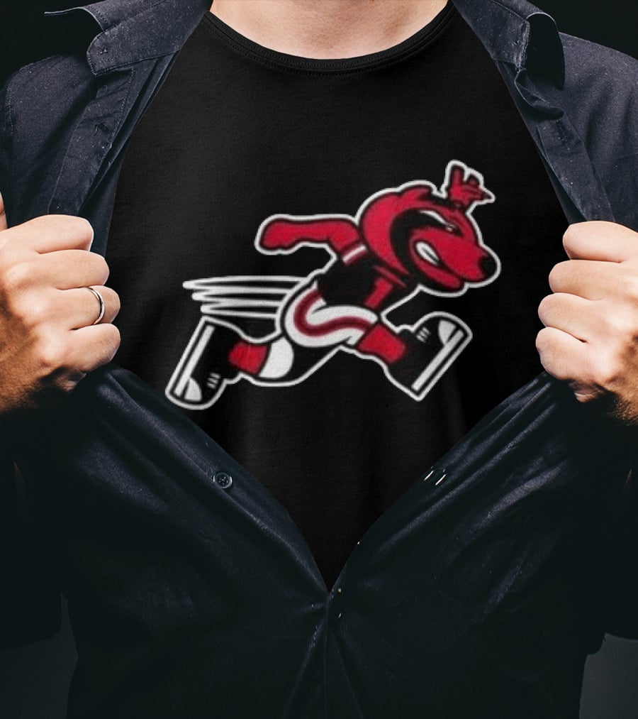 Arkansas State Red Wolves Running Mascot 2026 Black Fan Gear T-Shirt