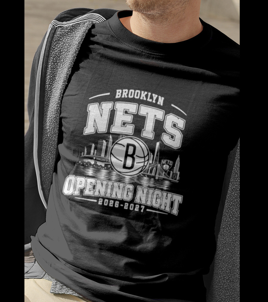 Brooklyn Nets Opening Night 2026 2027 City Skyline T-Shirt