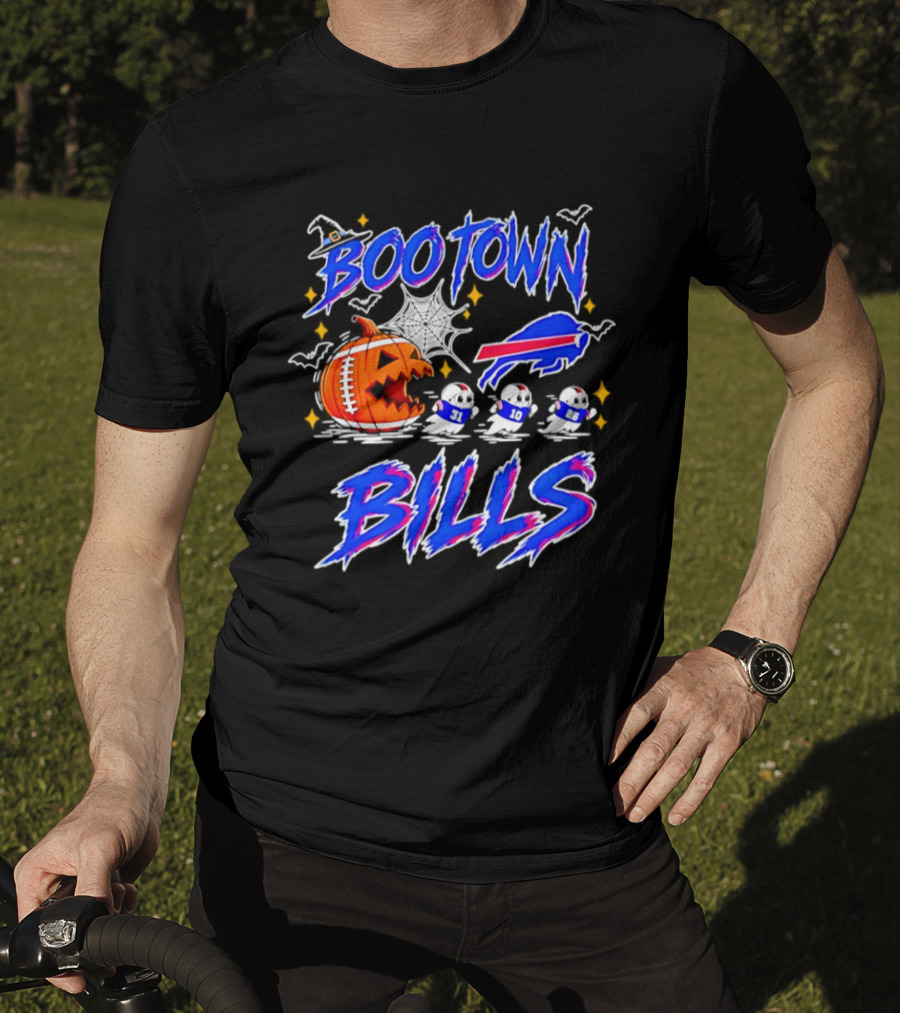 Buffalo Bills Boo Town Halloween Pac Man 2026 T-Shirt