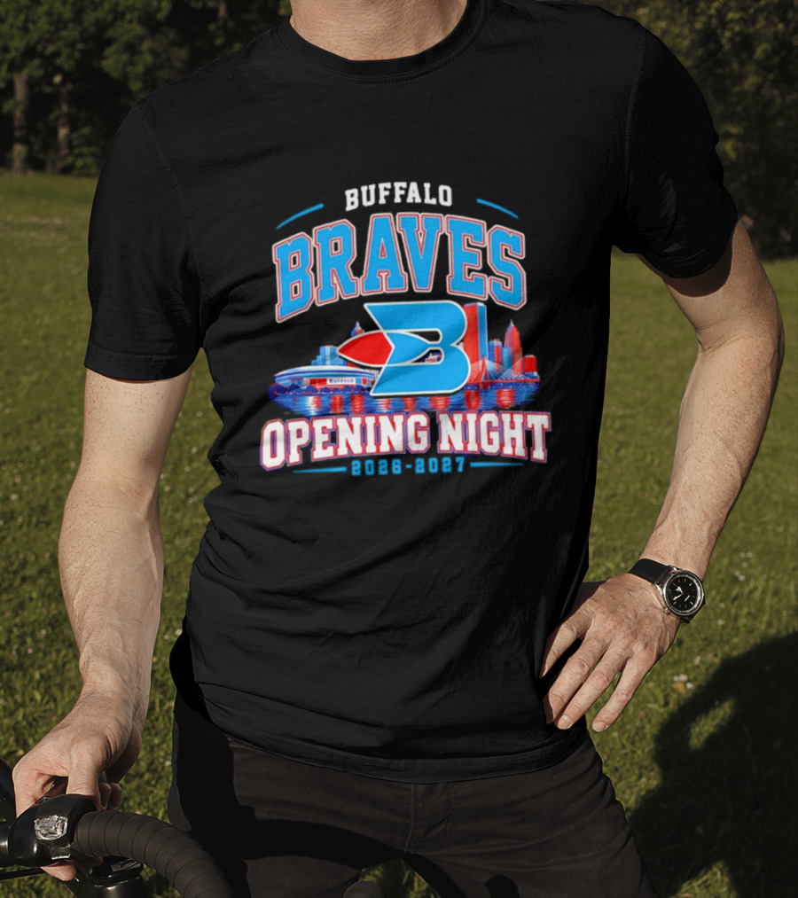 Buffalo Braves Opening Night 2026 2027 City Skyline Retro Sports T-Shirt