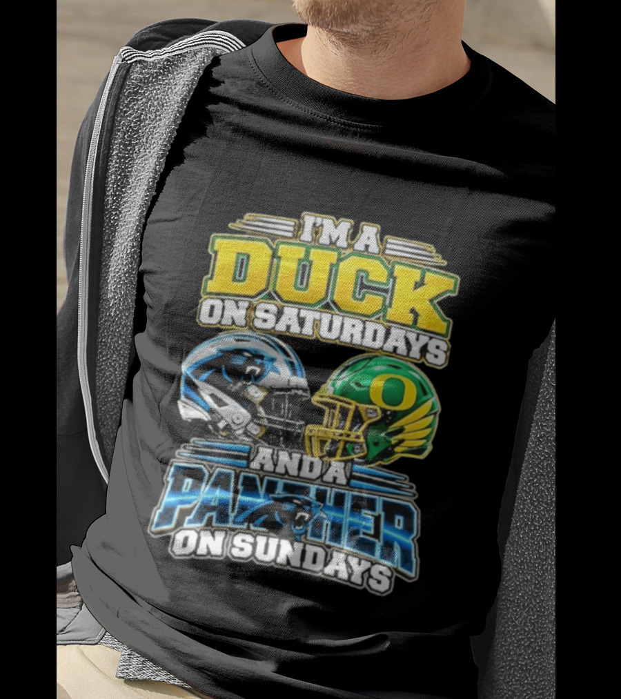 I'm A Duck On Saturdays And A Panther On Sundays Helmet T-Shirt