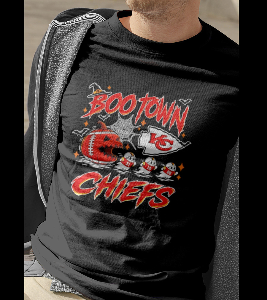 Kansas City Chiefs Boo Town Halloween Pac Man 2026 T-Shirt