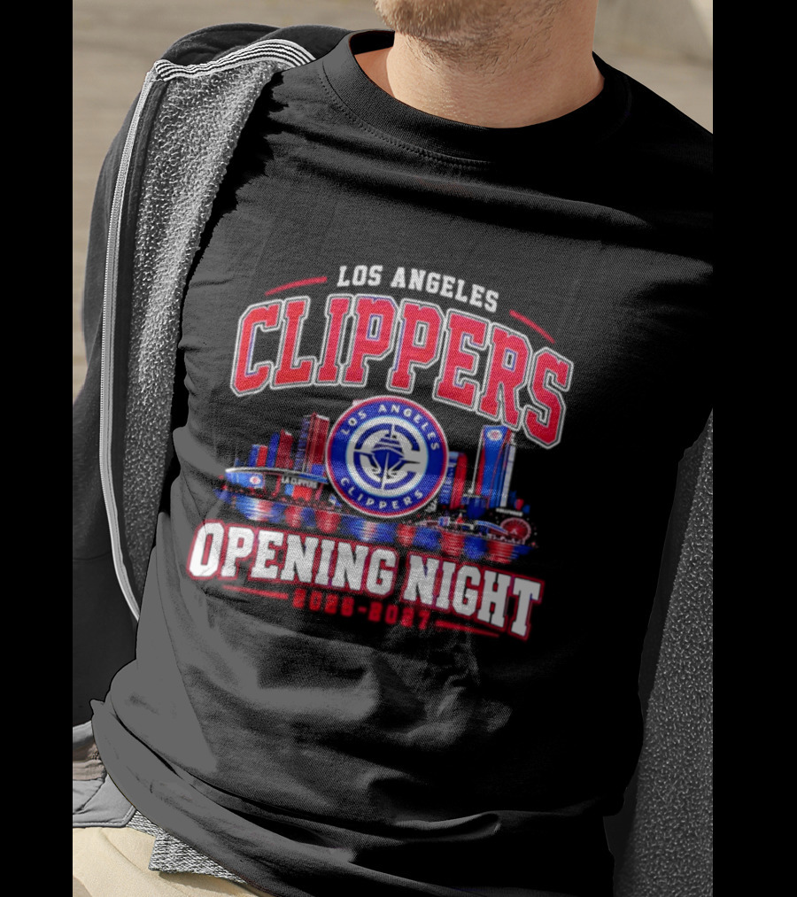Los Angeles Clippers Opening Night 2026 2027 City Skyline NBA T-Shirt