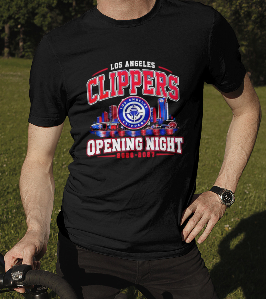 Los Angeles Clippers Opening Night 2026 2027 City Skyline NBA T-Shirt
