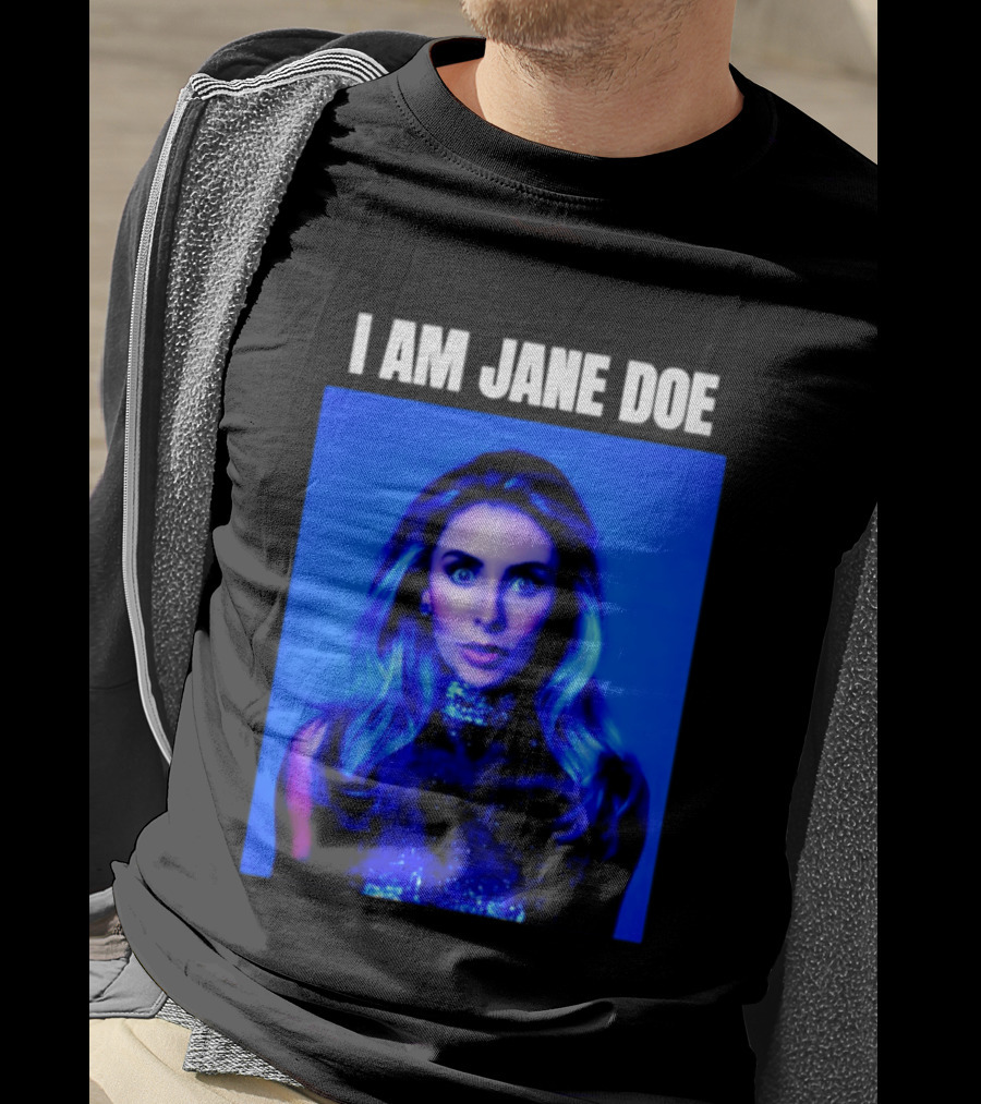 I Am Jane Doe Blue Portrait Mystique T-Shirt