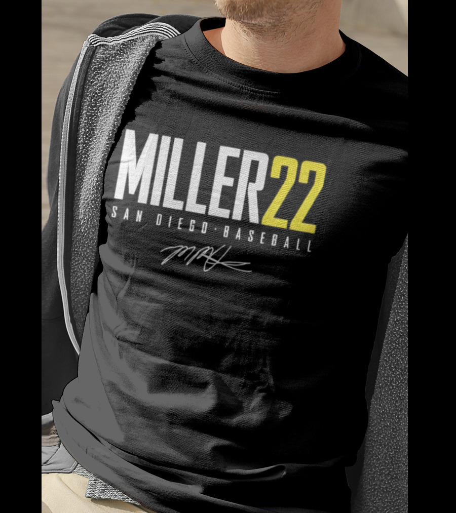 Miller 22 San Diego Baseball Signature T-Shirt