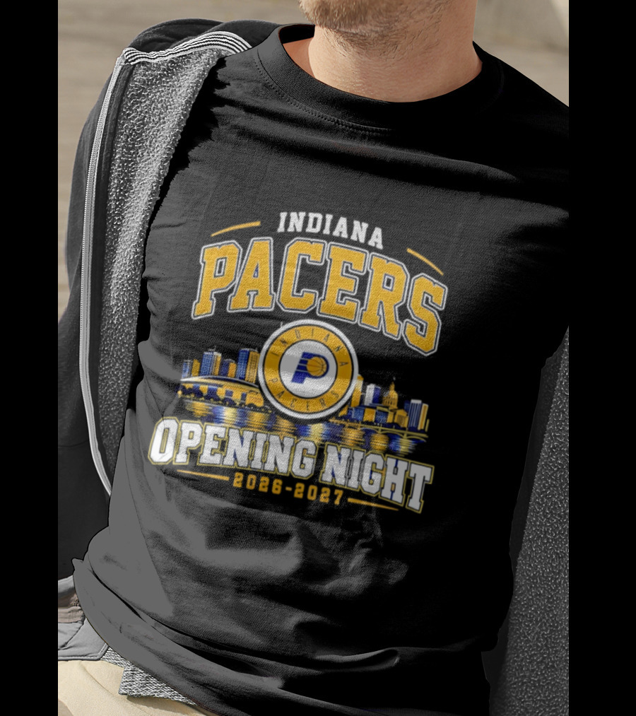 Indiana Pacers NBA Opening Night 2026 2027 City Skyline T-Shirt