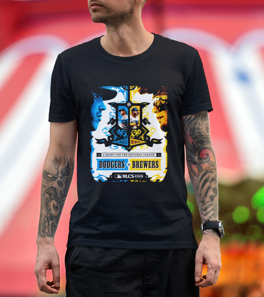 MLB Los Angeles Dodgers Brewers NLCS 2026 Head To Head Quest For The National League T-Shirt