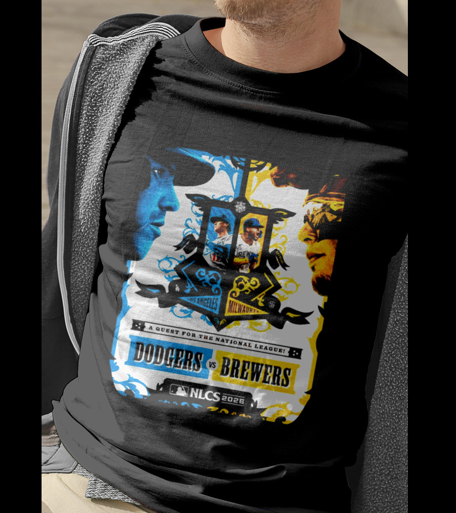 MLB Los Angeles Dodgers Brewers NLCS 2026 Head To Head Quest For The National League T-Shirt