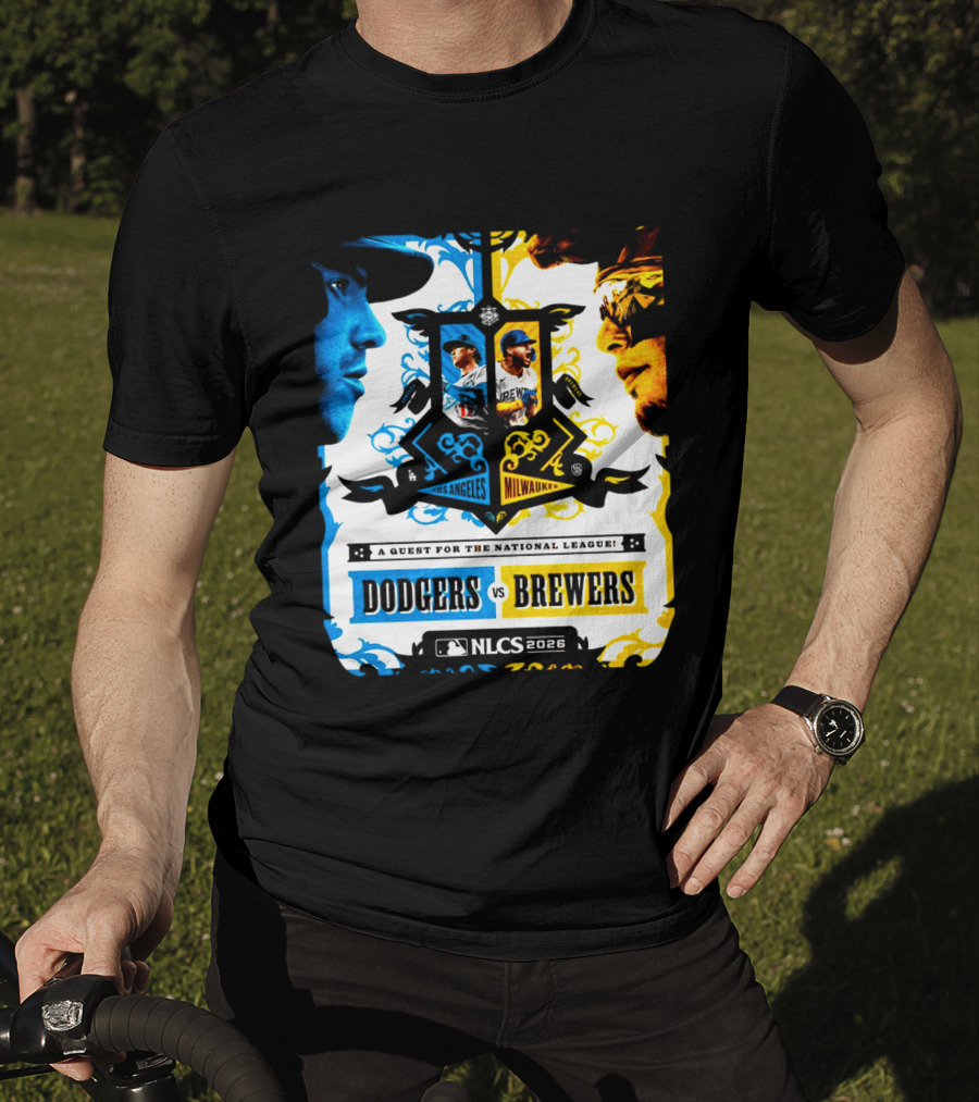 MLB Los Angeles Dodgers Brewers NLCS 2026 Head To Head Quest For The National League T-Shirt