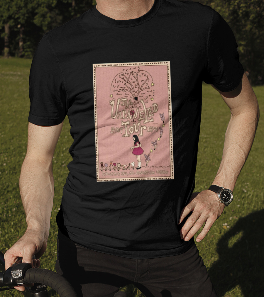 Olivia Rodrigo The Unraveled Tour Charlotte October 7 8 2026 Limited Concert Vintage Pink Design With Tree Butterflies Stars T-Shirt
