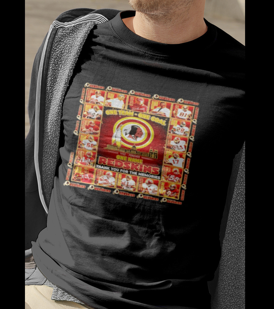 One Team One Goal 1932 Forever One Name Redskins Thank You For The Memories T-Shirt