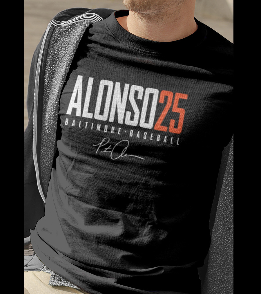 Pete Alonso 25 Baltimore Baseball Signature T-Shirt