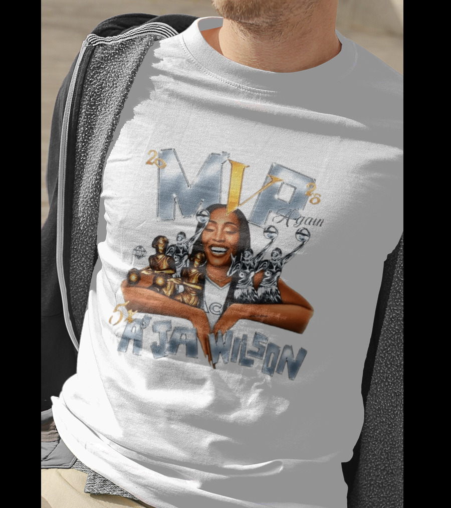 2x MVP Again 5x A'ja Wilson WNBA T-Shirt