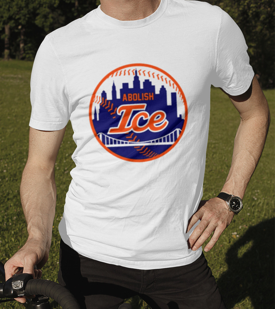 Abolish ICE New York Mets Baseball Fan City Skyline T-Shirt