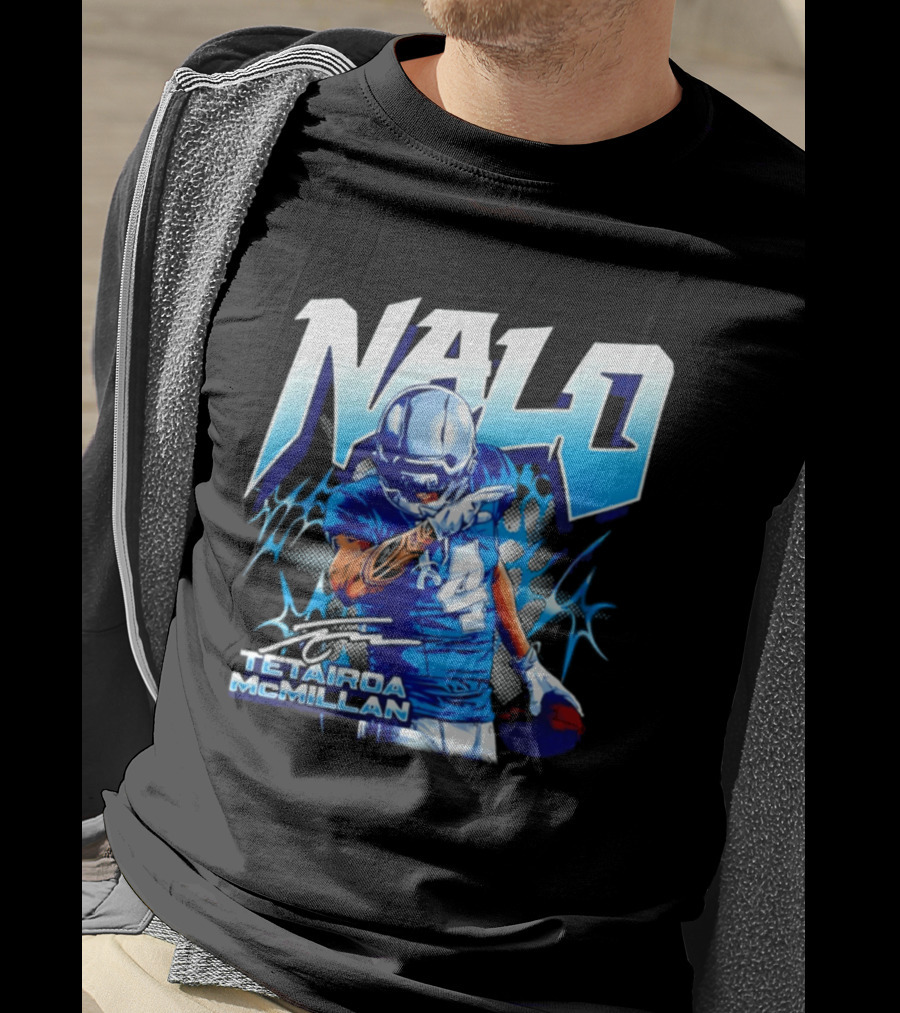 Tetairoa McMillan Nalo Carolina Panthers Football Lightning Player Number 4 T-Shirt