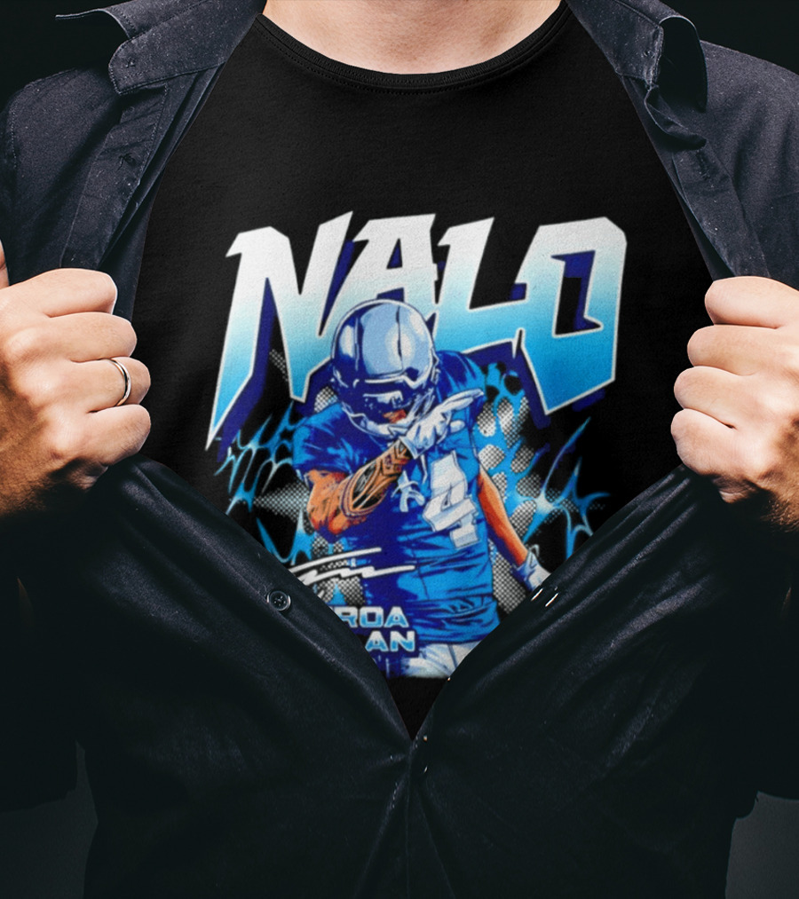 Tetairoa McMillan Nalo Carolina Panthers Football Lightning Player Number 4 T-Shirt