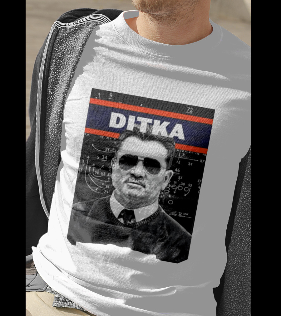 DITKA Da Coach Chicago Bears Legend Mike Ditka Playbook T-Shirt