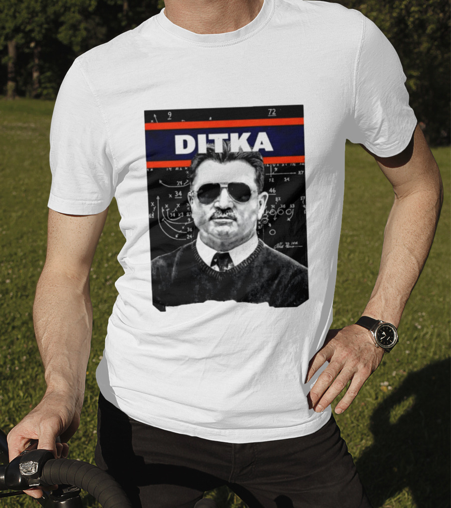DITKA Da Coach Chicago Bears Legend Mike Ditka Playbook T-Shirt