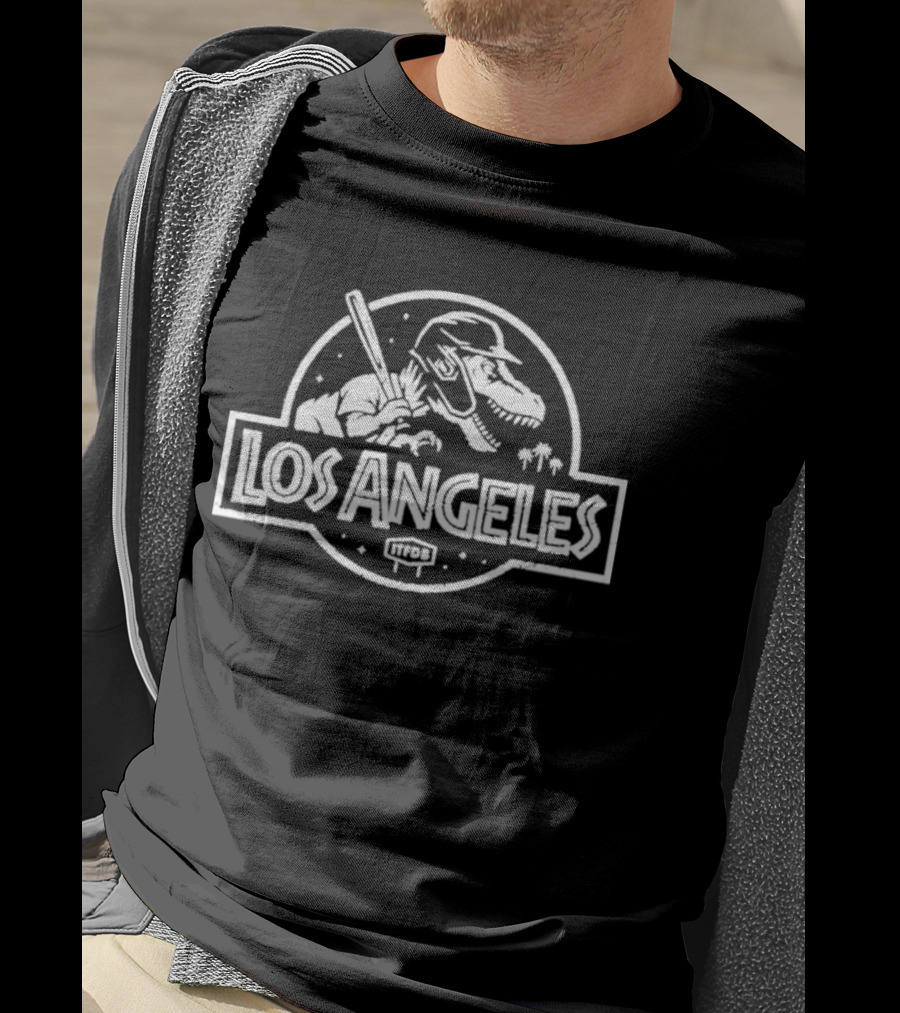 Los Angeles Dinosaur Baseball Jurassic Christmas 2026 T-Shirt
