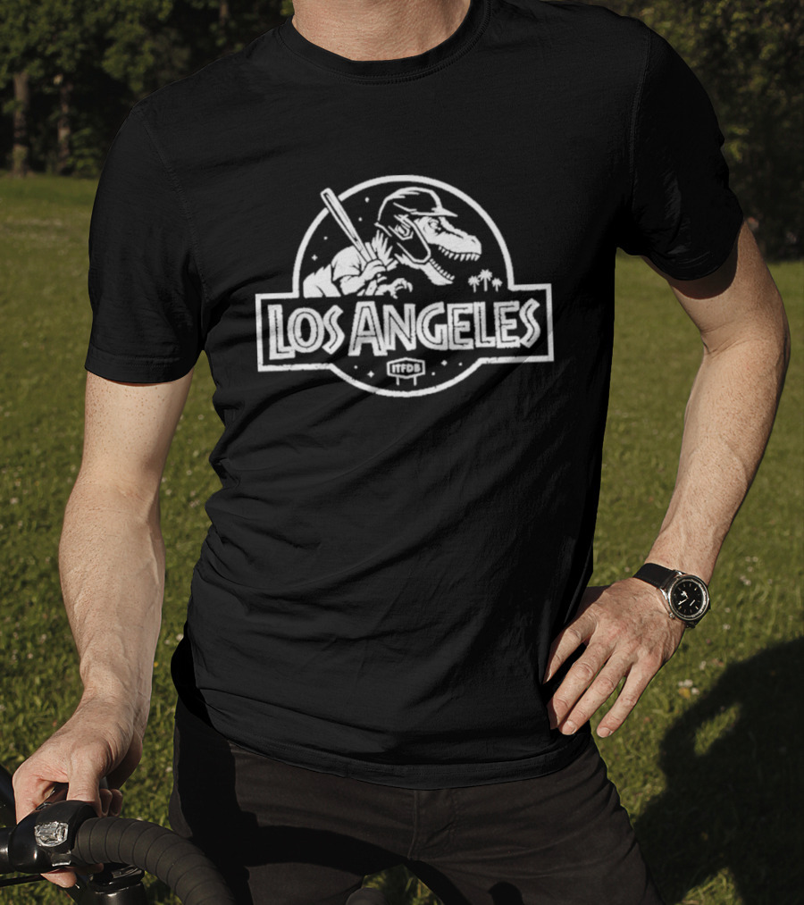 Los Angeles Dinosaur Baseball Jurassic Christmas 2026 T-Shirt