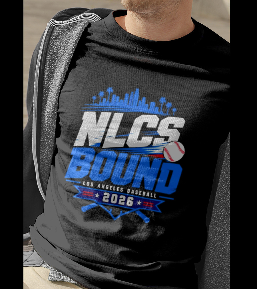 NLCS Bound Los Angeles Baseball 2026 Skyline Postseason T-Shirt